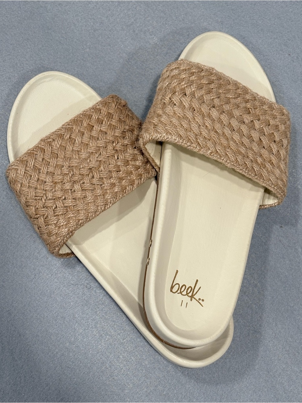 BEEK GALLITO Honey Tan Leather Women's Slide Sandals Size 11